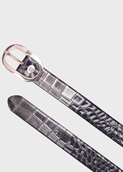 Ремень Cavalli Class Belts из гладкой кожи с тиснением, фото