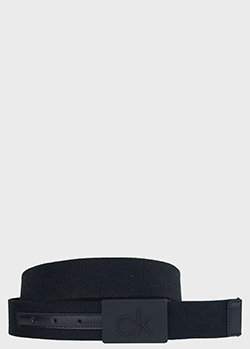 Текстильный ремень Calvin Klein черного цвета, фото