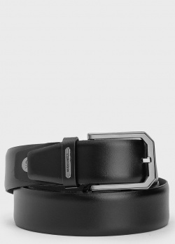 Кожаный ремень Calvin Klein черного цвета, фото
