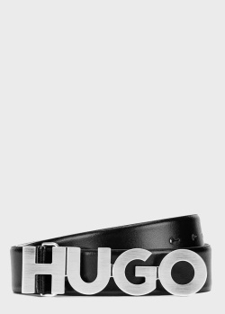 Ремень из кожи Hugo Boss Hugo с пряжкой в ​​форме логотипа, фото