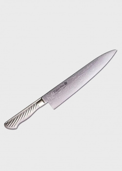 Шеф-нож Tojiro Atelier Nickel Damascus с металической ручкой 18см, фото