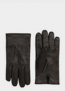 Перчатки из кожи Emporio Armani с шерстяной подкладкой, фото