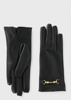 Черные перчатки Trussardi из экокожи, фото