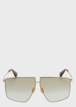 Солнцезащитные очки Max Mara Lee с золотистой оправой, фото