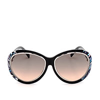 Солнцезащитные очки Emilio Pucci в черной оправе с цветными вставками, фото