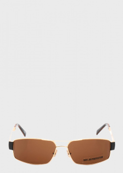 Солнцезащитные очки Ermenegildo Zegna с темно-коричневыми линзами, фото