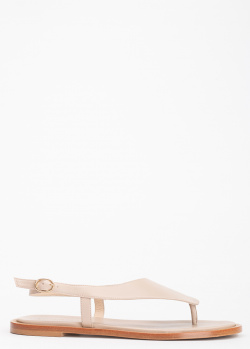 Бежевые сандалии Vittorio Virgili из гладкой кожи, фото