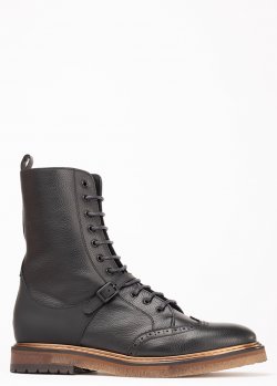 Черные ботинки Camerlengo на шнуровке, фото