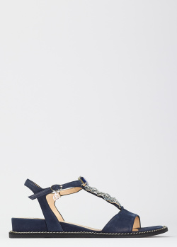 Синие сандалии цвета Marino Fabiani с декором, фото