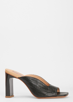 Черные мюли Helena Soretti на устойчивом каблуке, фото