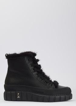 Ботинки на меху Ilasio Renzoni черного цвета, фото