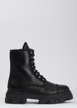 Черные ботинки Stokton из зернистой кожи, фото