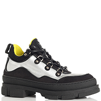 Серебристо-черные ботинки Stokton на толстой подошве, фото
