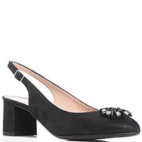 Туфли-слингбэки Donna Serena черного цвета, фото