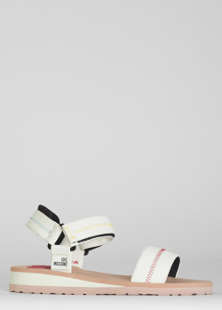 Белые сандалии Love Moschino на липучках, фото