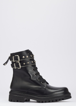 Черные кожаные ботинки Evaluna с молнией сзади, фото