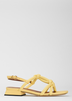 Желтые босоножки Evaluna на низком каблуке, фото