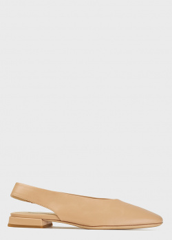 Туфли-слингбеки Vittorio Virgili из кожи бежевого цвета, фото