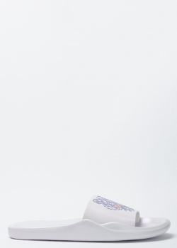 Белые шлепанцы Kenzo с перламутровым блеском, фото