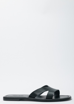 Кожаные шлепанцы Kenzo черного цвета, фото