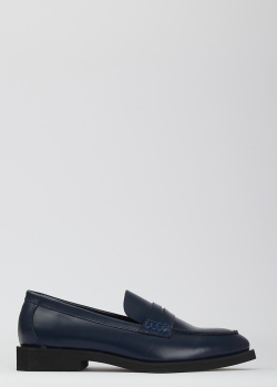 Синие лоферы Massimo Granieri из гладкой кожи, фото