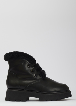 Ботинки из кожи Repo черного цвета, фото