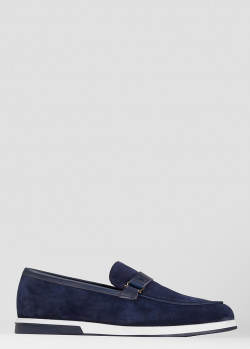 Замшевые туфли Roberto Serpentini синего цвета, фото