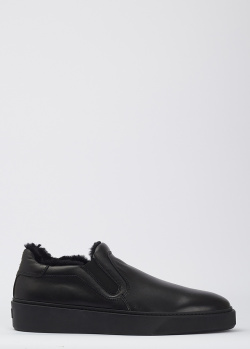 Кожаные туфли Vittorio Virgilli с мехом внутри, фото