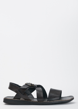 Кожаные сандалии Brador темно-коричневого цвета, фото