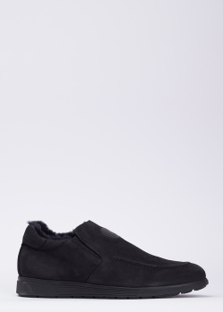 Нубуковые ботинки Giampiero Nicola с логотипом, фото