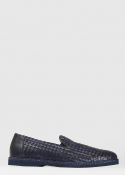 Синие туфли Giampiero Nicola из плетеной кожи, фото