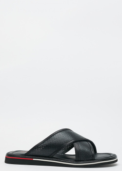 Черные шлепанцы Mario Bruni с перфорацией, фото