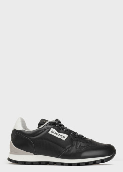 Черные кроссовки Bogner с брендовой нашивкой, фото