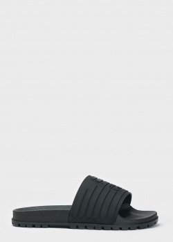 Шлепанцы Emporio Armani черного цвета, фото