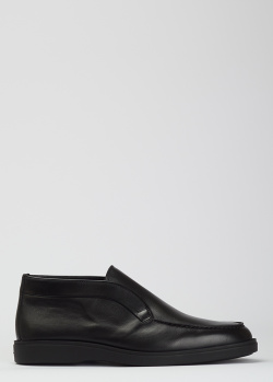 Черные туфли Santoni без шнуровки, фото