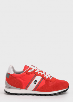 Красные кроссовки Bogner с белой полосой, фото