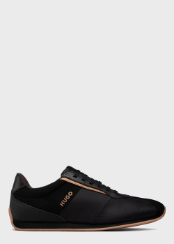 Текстильные кроссовки Hugo Boss Hugo черного цвета, фото