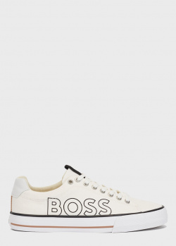 Кеды на шнуровке Hugo Boss белого цвета, фото