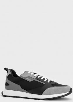 Черные кроссовки Hugo Boss Icelin с серыми вставками, фото