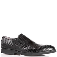 Черные кожаные туфли Bagatto со змеиной текстурой, фото
