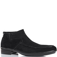 Замшевые ботинки черного цвета Florian с лаковым кантом, фото