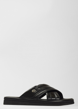Черные шлепанцы Giampiero Nicola на толстой подошве, фото