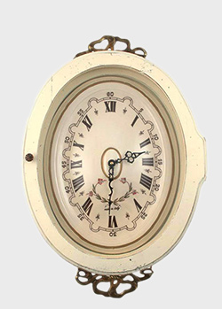 Настенные часы Capanni декорированные рисунком из мелких цветов, фото