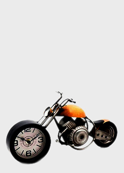 Часы в виде мотоцикла Loft Clocks & Co Orange Chopper, фото