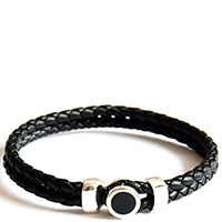Кожаный браслет Totem Adventure Jewelry Spot Black, фото