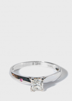 Кольцо Zarina One Love с бриллиантом и рубином, фото