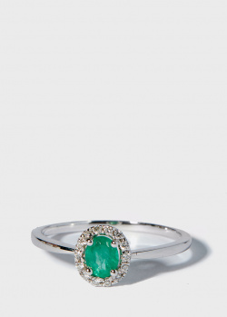 Перстень Zarina Кольори Кохання с изумрудом и бриллиантами, фото