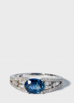 Перстень Zarina Prive с сапфиром (1,47 ct) и бриллиантами, фото