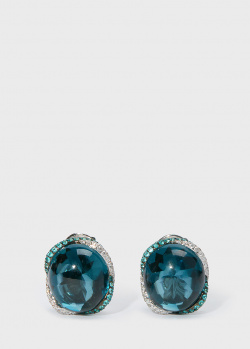 Серьги с топазами Zarina by Roman Bayand в бриллиантах и турмалинах, фото
