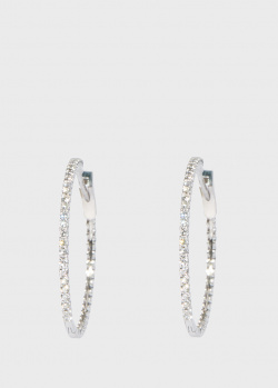 Серьги-кольца Zarina Sparkling Eyes с бриллиантовой дорожкой (1,04 ct), фото